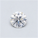 Natural Diamond 0.40 Carats, Round with Excellent Cut, F Color, SI2 Clarity and Certified by GIA