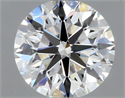 Natural Diamond 0.40 Carats, Round with Excellent Cut, H Color, VVS2 Clarity and Certified by GIA