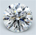 Natural Diamond 2.81 Carats, Round with Excellent Cut, E Color, VS1 Clarity and Certified by GIA