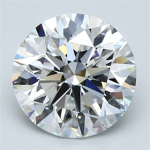 Picture of Natural Diamond 2.81 Carats, Round with Excellent Cut, E Color, VS1 Clarity and Certified by GIA