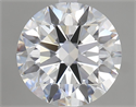 Natural Diamond 1.70 Carats, Round with Excellent Cut, D Color, VS2 Clarity and Certified by GIA