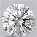 Natural Diamond 1.57 Carats, Round with Excellent Cut, D Color, VVS1 Clarity and Certified by GIA