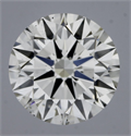 Natural Diamond 0.57 Carats, Round with Excellent Cut, J Color, SI2 Clarity and Certified by GIA