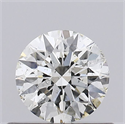 Natural Diamond 0.41 Carats, Round with Excellent Cut, J Color, I1 Clarity and Certified by GIA