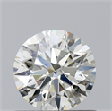 Natural Diamond 0.58 Carats, Round with Excellent Cut, K Color, SI1 Clarity and Certified by GIA