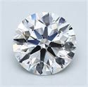 Natural Diamond 1.75 Carats, Round with Excellent Cut, F Color, VVS1 Clarity and Certified by GIA