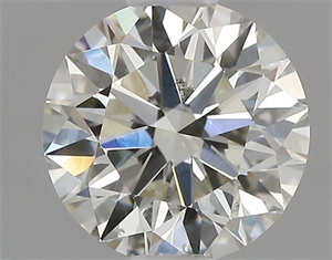 Picture of Natural Diamond 0.56 Carats, Round with Excellent Cut, K Color, SI1 Clarity and Certified by GIA