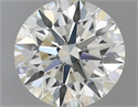 Natural Diamond 0.48 Carats, Round with Excellent Cut, J Color, VVS2 Clarity and Certified by IGI