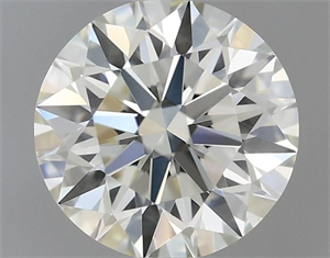 Picture of Natural Diamond 0.48 Carats, Round with Excellent Cut, J Color, VVS2 Clarity and Certified by IGI