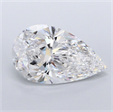 Natural Diamond 5.56 Carats, Pear with  Cut, E Color, IF Clarity and Certified by GIA