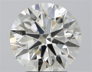 Picture of Natural Diamond 2.52 Carats, Round with Excellent Cut, J Color, SI1 Clarity and Certified by GIA