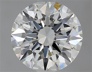 Picture of Natural Diamond 1.70 Carats, Round with Excellent Cut, H Color, VS2 Clarity and Certified by GIA