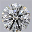 Natural Diamond 2.07 Carats, Round with Excellent Cut, H Color, SI1 Clarity and Certified by GIA