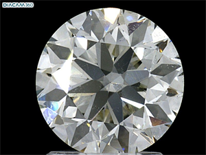 Picture of Natural Diamond 2.01 Carats, Round with Very Good Cut, K Color, SI1 Clarity and Certified by GIA