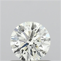 Natural Diamond 0.50 Carats, Round with Excellent Cut, J Color, I1 Clarity and Certified by GIA