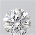 Natural Diamond 0.42 Carats, Round with Excellent Cut, H Color, VVS1 Clarity and Certified by GIA