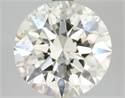 Natural Diamond 3.09 Carats, Round with Excellent Cut, K Color, SI2 Clarity and Certified by GIA