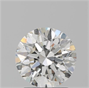 Natural Diamond 2.01 Carats, Round with Excellent Cut, H Color, SI1 Clarity and Certified by GIA