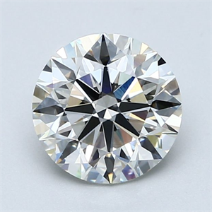 Picture of Natural Diamond 1.80 Carats, Round with Excellent Cut, I Color, VS1 Clarity and Certified by GIA