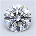 Natural Diamond 2.52 Carats, Round with Excellent Cut, E Color, SI1 Clarity and Certified by GIA