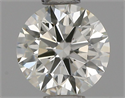 Natural Diamond 0.52 Carats, Round with Excellent Cut, H Color, VS1 Clarity and Certified by IGI