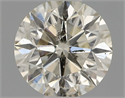 Natural Diamond 0.52 Carats, Round with Very Good Cut, J Color, I1 Clarity and Certified by IGI