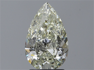 Picture of Natural Diamond 1.70 Carats, Pear with  Cut, J Color, SI1 Clarity and Certified by IGI