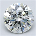 Natural Diamond 3.06 Carats, Round with Excellent Cut, I Color, SI2 Clarity and Certified by GIA