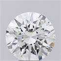 Natural Diamond 5.20 Carats, Round with Excellent Cut, I Color, VS2 Clarity and Certified by GIA