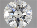 Natural Diamond 3.08 Carats, Round with Excellent Cut, I Color, SI1 Clarity and Certified by GIA