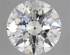 Picture of Natural Diamond 3.08 Carats, Round with Excellent Cut, I Color, SI1 Clarity and Certified by GIA