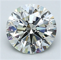 Natural Diamond 2.20 Carats, Round with Excellent Cut, J Color, SI1 Clarity and Certified by GIA