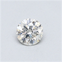 Natural Diamond 0.40 Carats, Round with Very Good Cut, I Color, SI2 Clarity and Certified by GIA