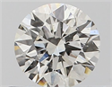 Natural Diamond 0.50 Carats, Round with Excellent Cut, H Color, SI2 Clarity and Certified by GIA