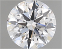 Natural Diamond 0.40 Carats, Round with Excellent Cut, D Color, VVS2 Clarity and Certified by IGI