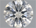 Natural Diamond 0.41 Carats, Round with Excellent Cut, K Color, SI1 Clarity and Certified by IGI