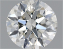 Natural Diamond 0.51 Carats, Round with Excellent Cut, H Color, VS2 Clarity and Certified by IGI