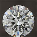 Natural Diamond 3.51 Carats, Round with Excellent Cut, G Color, SI2 Clarity and Certified by IGI