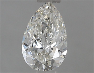 Picture of Natural Diamond 0.72 Carats, Pear with  Cut, H Color, IF Clarity and Certified by GIA