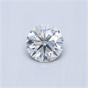 Natural Diamond 0.40 Carats, Round with Very Good Cut, J Color, I1 Clarity and Certified by GIA