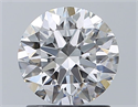 Natural Diamond 1.40 Carats, Round with Excellent Cut, E Color, VVS1 Clarity and Certified by GIA