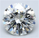 Natural Diamond 3.52 Carats, Round with Excellent Cut, J Color, SI2 Clarity and Certified by GIA