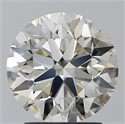 Natural Diamond 2.50 Carats, Round with Excellent Cut, I Color, VS1 Clarity and Certified by IGI