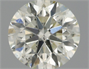 Natural Diamond 0.70 Carats, Round with Excellent Cut, J Color, SI1 Clarity and Certified by IGI