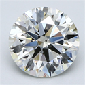 Natural Diamond 2.71 Carats, Round with Excellent Cut, J Color, SI1 Clarity and Certified by GIA