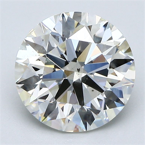 Picture of Natural Diamond 2.71 Carats, Round with Excellent Cut, J Color, SI1 Clarity and Certified by GIA