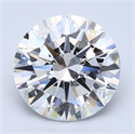 Natural Diamond 4.12 Carats, Round with Excellent Cut, E Color, VS2 Clarity and Certified by GIA