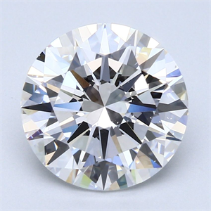 Picture of Natural Diamond 4.12 Carats, Round with Excellent Cut, E Color, VS2 Clarity and Certified by GIA