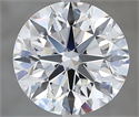 Natural Diamond 3.50 Carats, Round with Excellent Cut, F Color, VVS2 Clarity and Certified by GIA