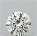 Natural Diamond 0.43 Carats, Round with Excellent Cut, H Color, VVS2 Clarity and Certified by IGI